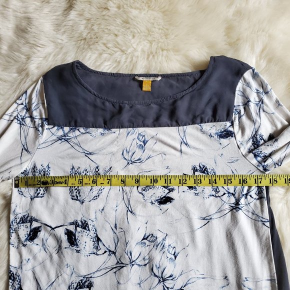 Anthro Leifsdottir Floral Print Silk Back Blouse S - Picture 14 of 16